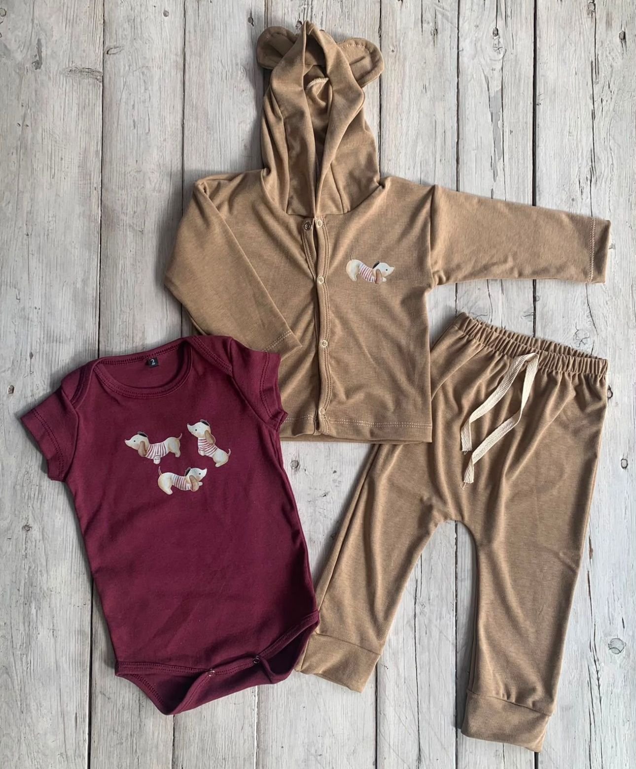 Conjunto 3 Piezas Perritos